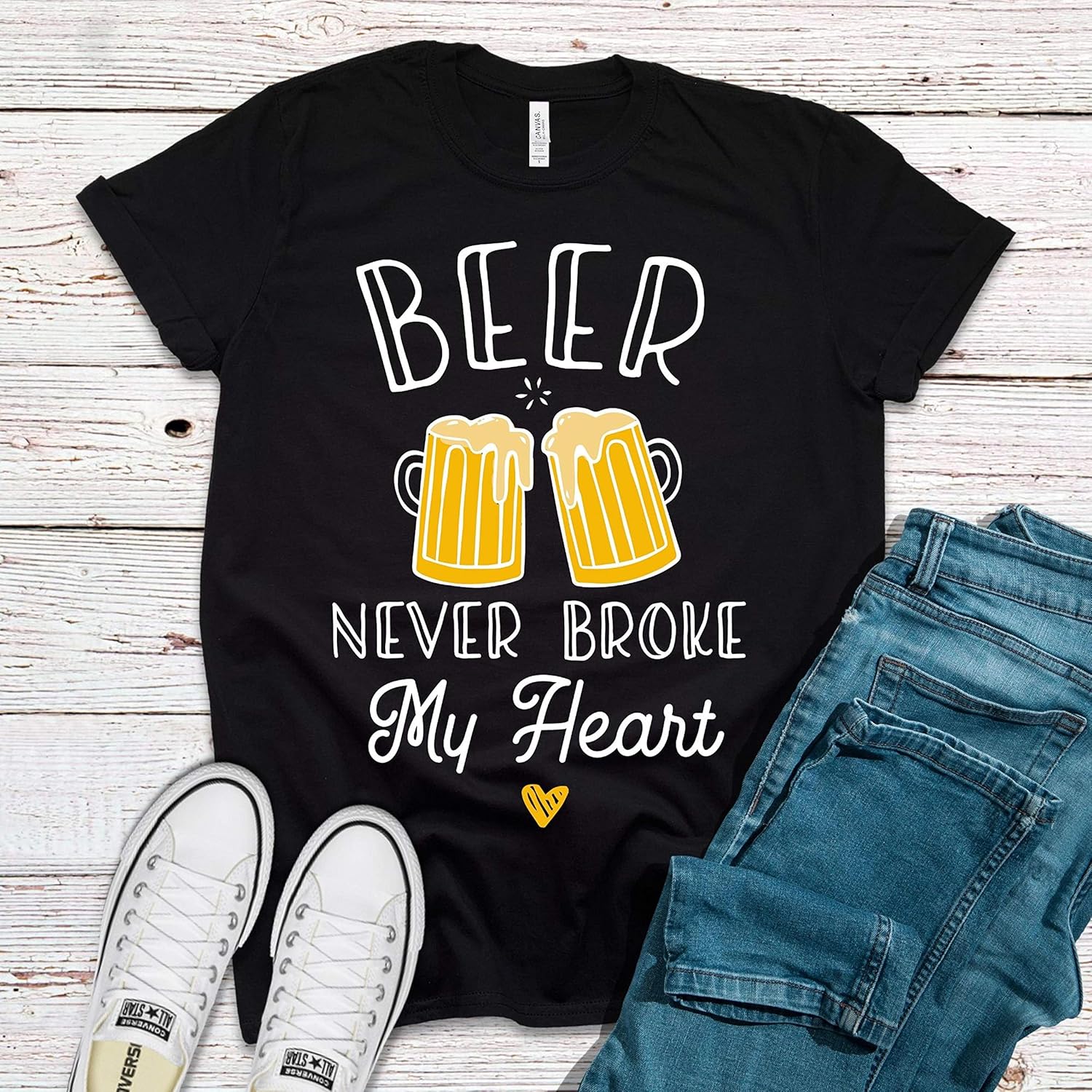Beer Never Broke My Heart Beer T Shirt Gift For Funny Tee | Kitilan