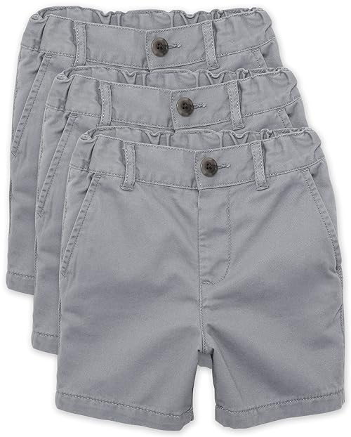 The Children's PlaceThe Children's Place Baby and Toddler Boys Stretch Chino Shorts3 PackFin Gray2T