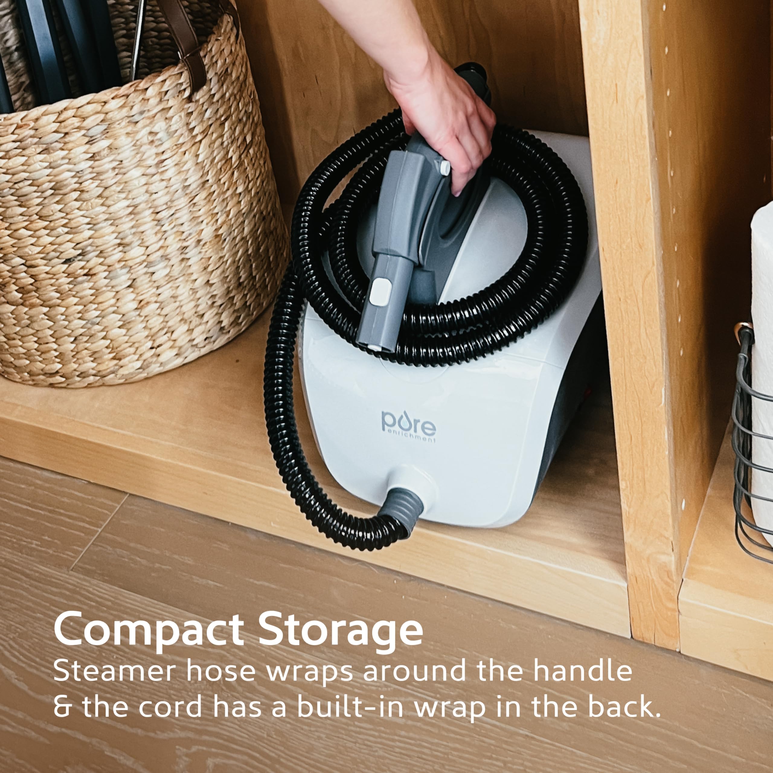 Pure Enrichment PureClean XL Rolling Steam Cleaner – Professional 1.5L Multi-Purpose Heavy Duty Steamer, 17 Accessories, Chemical-Free Deep Cleaning of Floors, Upholstery, Windows, Grout, Cars & More