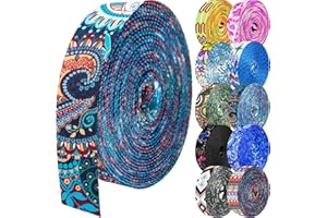 Grosun 1.5 inch Patterned Nylon Webbing Belt Webbing Straps Purse Straps Backpack Straps Nylon Belt for Seatbelt, Bags, Backpacks, Luggage