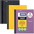 Five Star Interactive Notetaking Composition Books, 3 Pack, 1-Subject, College Ruled Paper, 11" x 8-1/2", 100 Sheets, Customizable Cover, Black, Amethyst Purple, Harvest Yellow (850068-ECM)