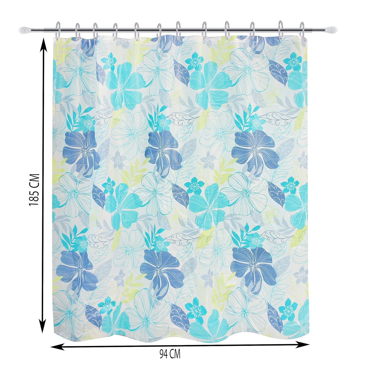 Online World Pvc Designer Waterproof Shower Curtain With Free