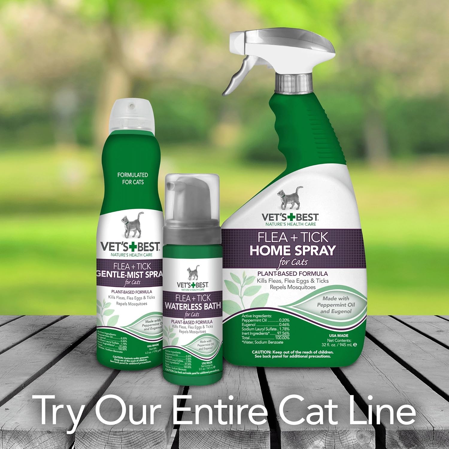Vets Best Waterless Flea Tick Cat Bath Foam