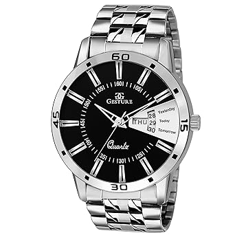 Black Day And Date Chain Mens Watch -1204