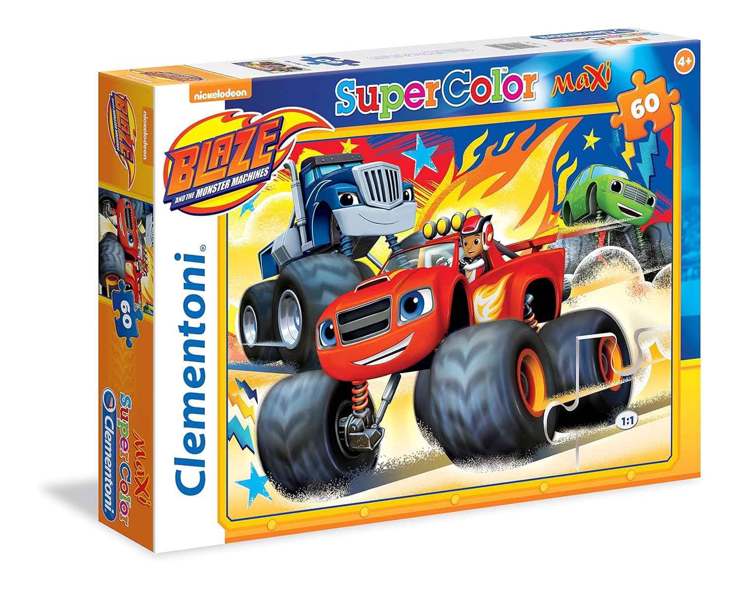 Clementoni Puzzle Maxi Blaze And The Monster Machines 60 Pezzi Amazon Giochi e giocattoli