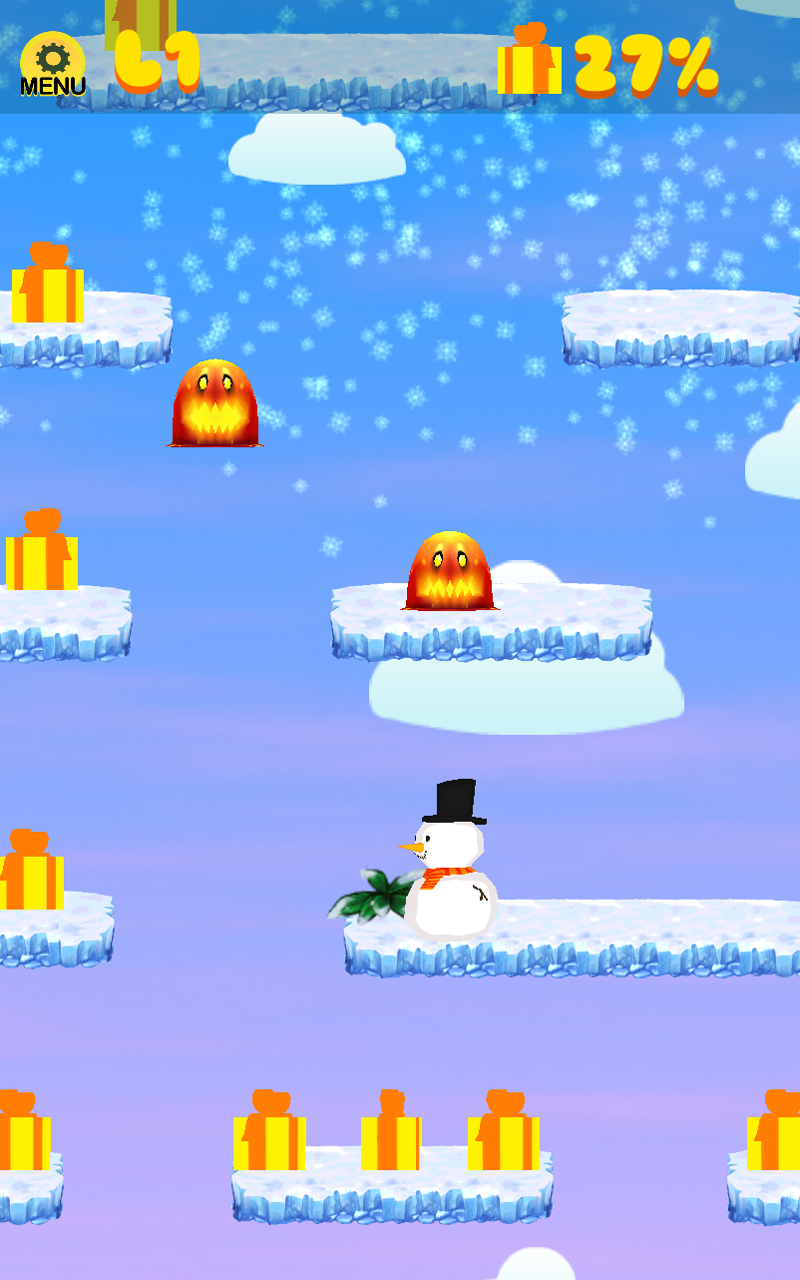 Falling Snowman Hero Game - Accelerometer Game - Thumbnail 3