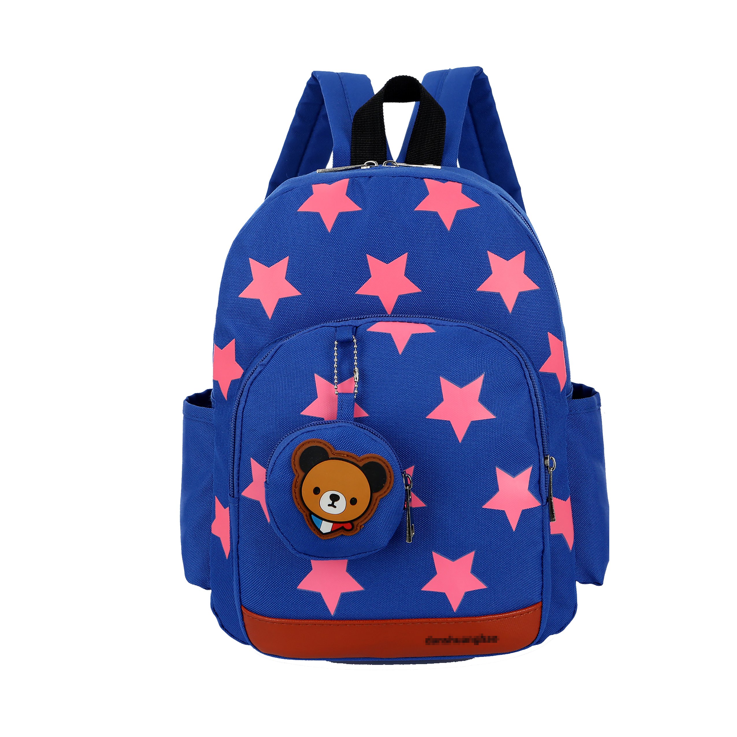 Flyingsky Durable Five-Pointed Star Bear Coin Purse Backpack for Kids (Blue)