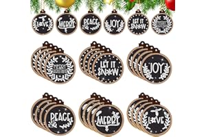 Huwena 24 Pcs Black Christmas Diamond Painting Keychain Ornaments 5D DIY Diamond Painting Kit Christmas Hanging Diamond Art Kits Diamond Art Christmas Ornaments for Kids Christmas Crafts Family Decor