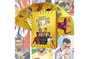 XUSHASHA World Cup Soccer Trading Cards 2024-2025 - Golden (55/Pack) - Limited Edition Collectors Set with Premier League Stars, HD Waterproof Prints Perfect for Kids Gifts & Soccer Fans, Not Original