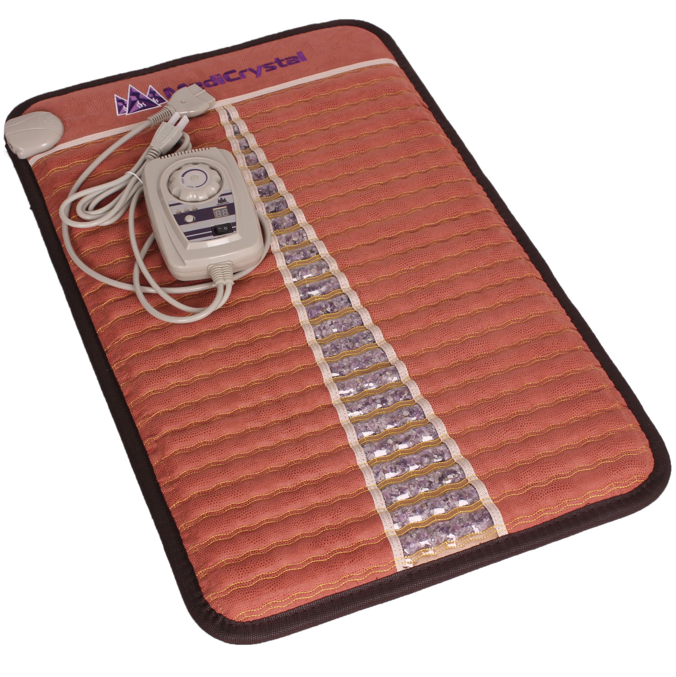 MediCrystal Infrared Heat Amethyst Mini Mat 32"L x 20"W Natural