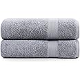LANE LINEN Grey Bath Sheets Towels for Adults, 100% Cotton Extra Large Turkish Bath Towels, 4PC Hotel like Luxury Oversized Bath Towels for Adult, Ultra Soft & Highly Absorbent Bath Sheets set 35"x66"