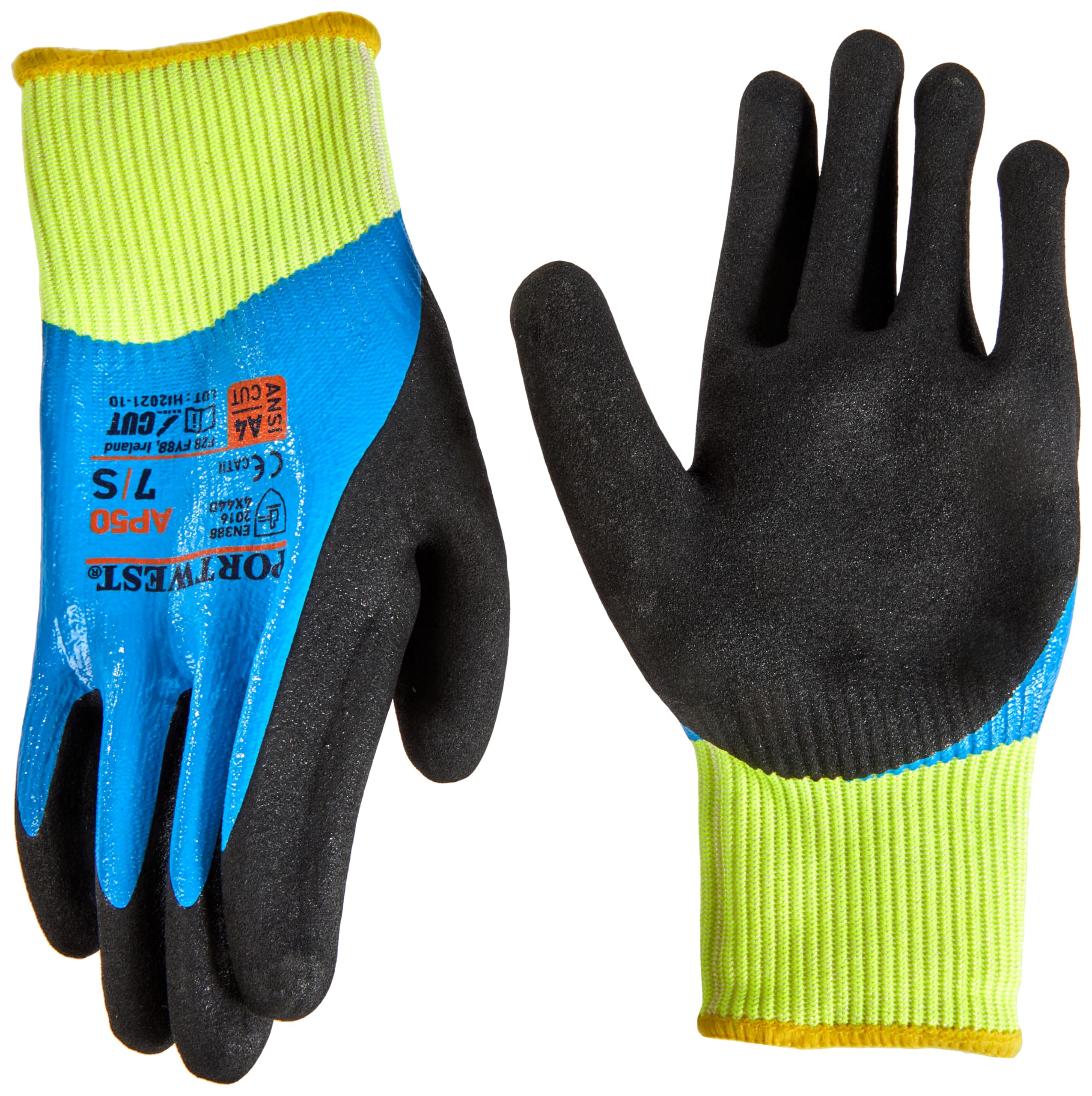Portwest AP50 Aqua Cut Pro Glove Blue/Black, Small