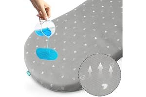 BILOBAN Bassinet Mattress Pad 18" x 30", Compatible with Halo Bassinest Swivel, Flex, Glide, Premiere & Luxe Series Sleeper, Waterproof Breathable Soft Baby Foam with Removable Zippered Cover, Grey