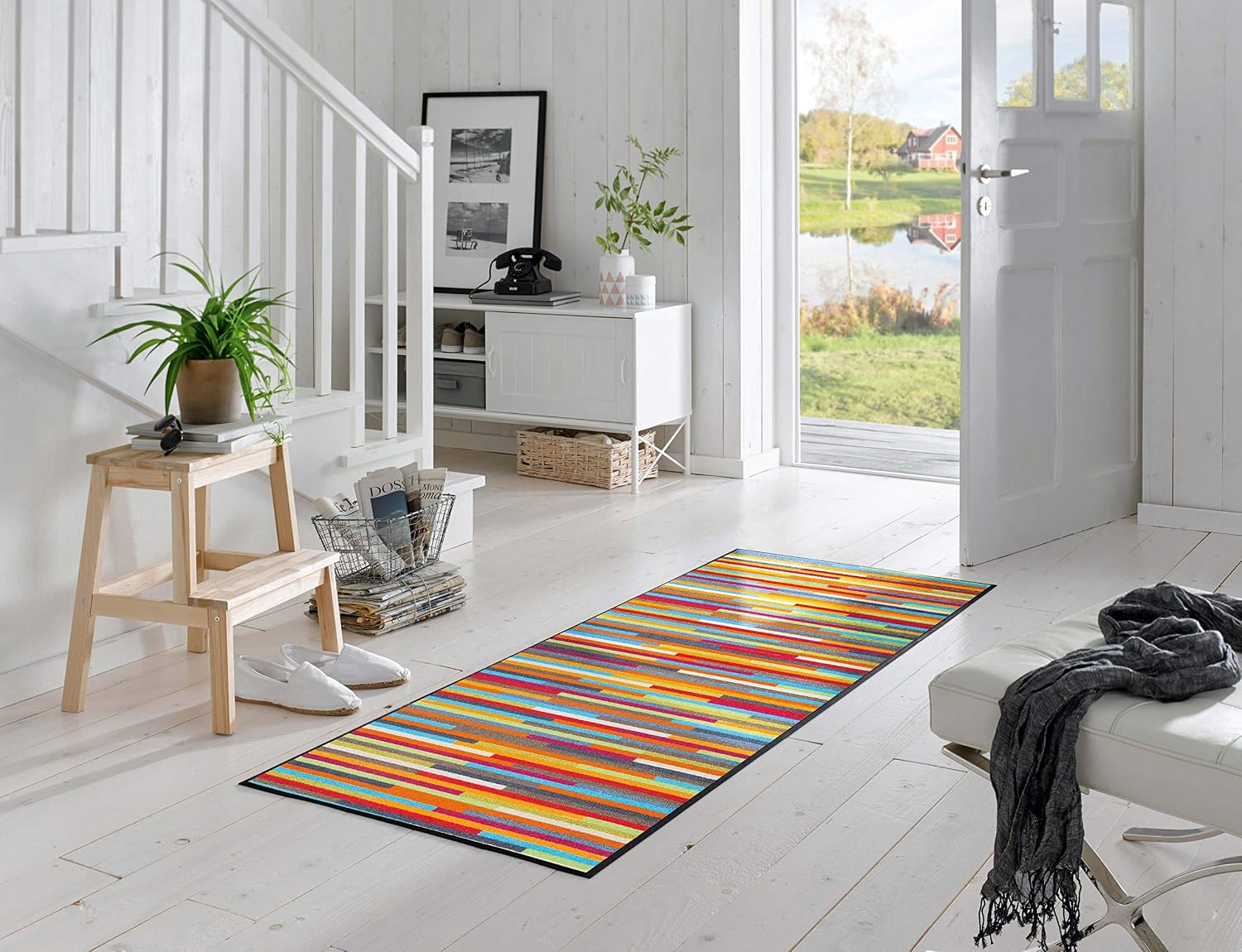 Wash&Dry Door Mat, Multicoloured, 60 x 180 cm (Rectangular) - Image 4