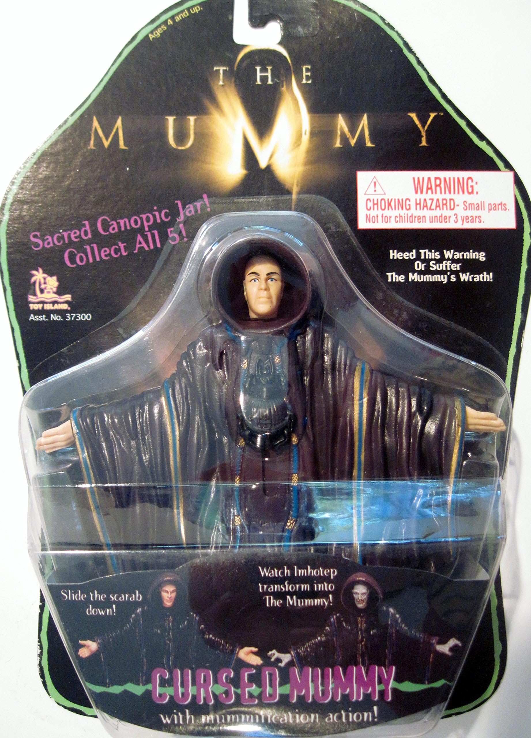 Cursed Mummy Imhotep Action Figure with Mummification Action! - 1998 The Mummy Movie Series by Toy Island