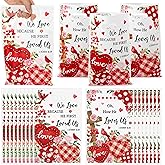 ArianQicult Religious Valentine’s Day Party Favor Bags - 50Pcs Valentines Religious Christian Cross John 4:19 Goody Candy Treat Bags, Bible Verse Themed Party Decorations for Church Sunday School