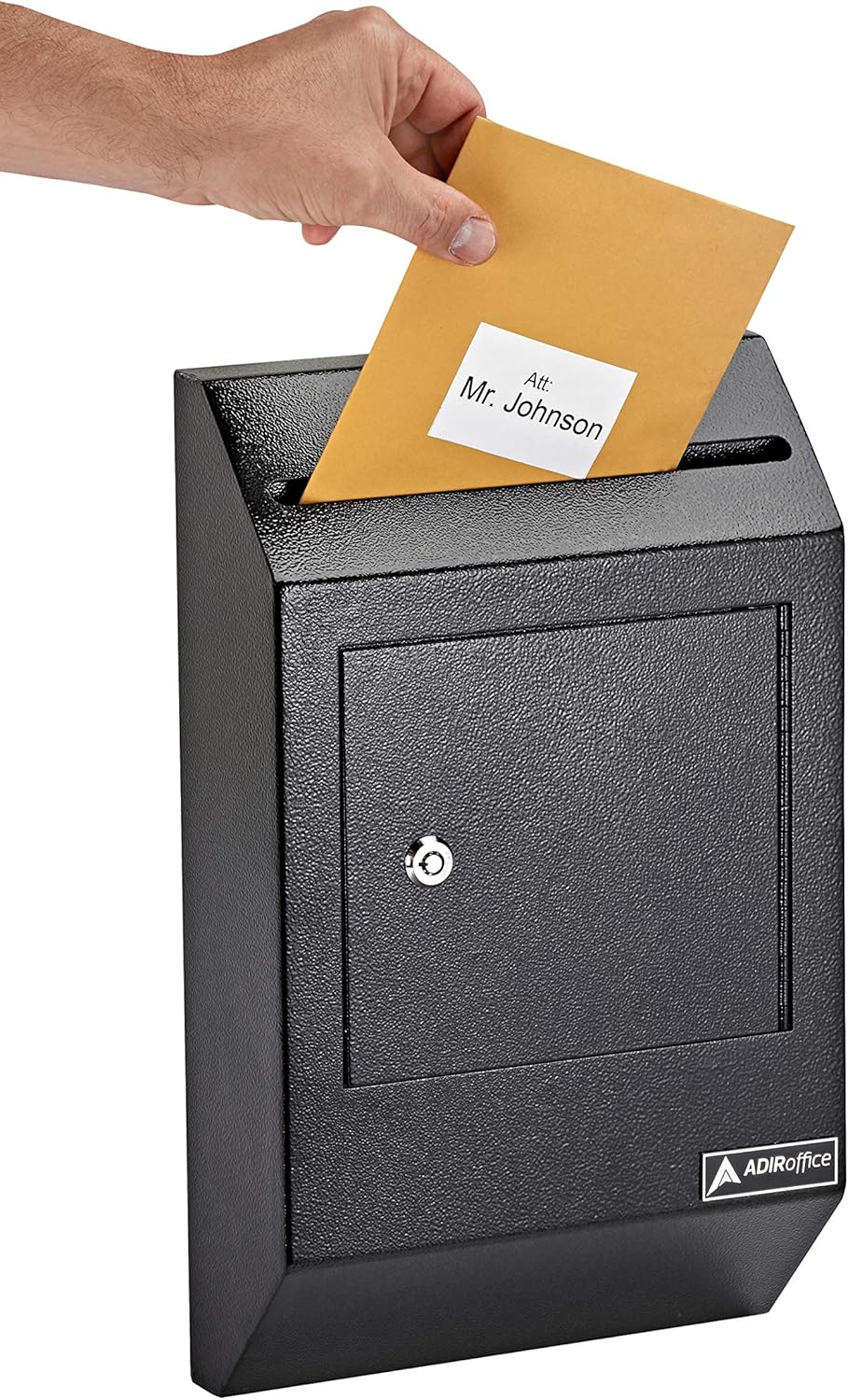 AdirOffice Drop Box - Heavy Duty Secured Storage with Lock - for Commercial Home Office or Business Use (Black): Home Improvement
