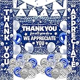 We Appreciate You Decorations Blue Silver Thank You Banner Pastor Employee Appreciation Decorations Balloons Thank You For All You Do Backdrop Staff Appreciation Gifts Teacher Nurse Appreciation Party