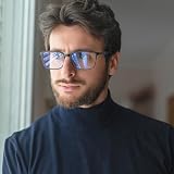 ZENOTTIC Blue Light Glasses Men Square Grey Frame Anti-Glare Sport view 4