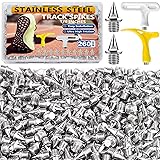 260 Pcs 1/4 Inch Track Spikes, Stainless Steel
