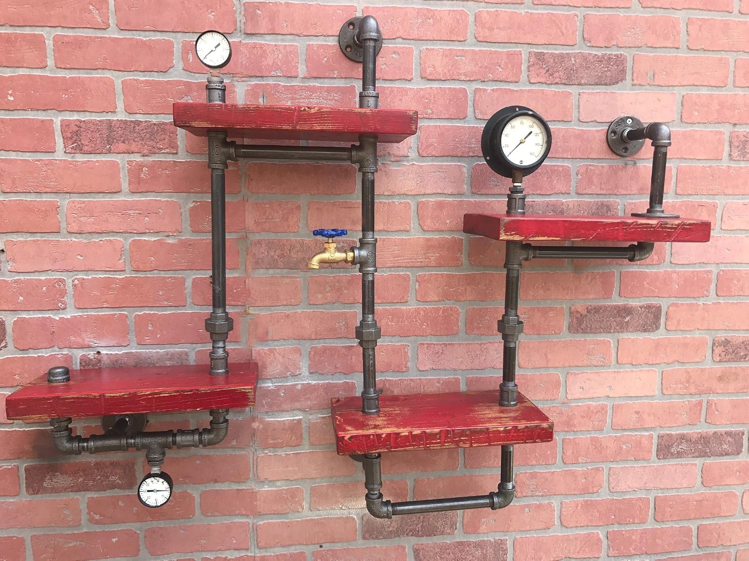 Steampunk Shelf, Unique Wall Decor, Industrial