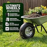 ZENO 2x 10" Wheelbarrow Wheels Pneumatic Set 3.50-4 Garden Trolley Trailer Truck view 4