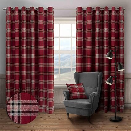 Intimates Home Bedding Store Hugo Tartan Check Stripe Woven Lined