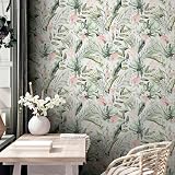 Arthouse Tropical Floral Pink Green Wallpaper Botanical 1005x53cm Paste The view 2