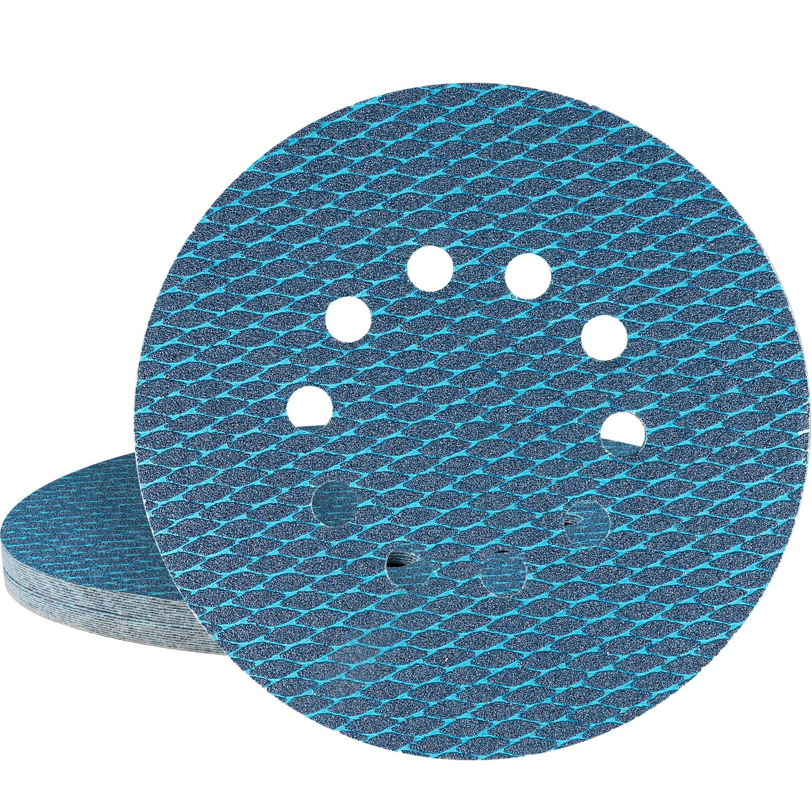 STEBRUAM 20Pcs 225mm Sanding Discs, 9 Inch 10 Hole Hook and Loop Sandpaper Grit P40 for Grinding Giraffe, Drywall Sander Sanding Pads — image 1