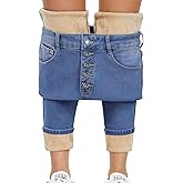 Women's Fleece Lined Jeans Thicken High Waisted Skinny Stretch Jeans for Women Winter Warm Flannel Lined Butt Lift Jeans