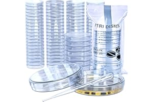 MyMed Pack of 100 Sterile Petri Dishes with Lids (90 x 15 mm), 2ml Plastic Pipettes for Lab Analysis, School Projects, Blood Samples, Bacteria, Plant & Seed Cultivation Petri Dish (100)