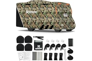 KNOX 3rd Gen Camouflage Class C RV Cover, Anti-Tear 600D Oxford Fabric, Fits Travel Trailer, RV, or Motorhome - Camper Cover 