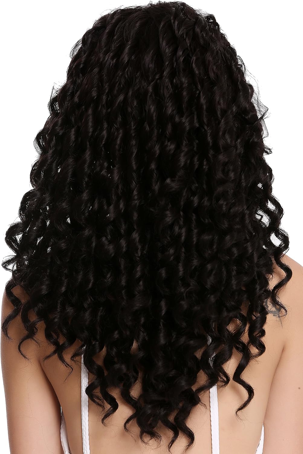 WIG ME UP - LS-016-LF-1 Quality women's wig lace front very long corkscrew curls curly lady black, black (1), Länge: ca. 60 cm - Image 5