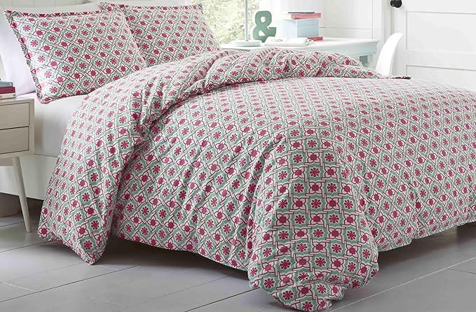 Amazon Com Poppy Fritz Aubrey Flannel Comforter Set Full Queen