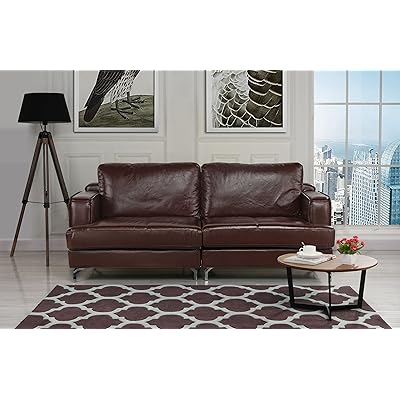 Buy Modern Dark Brown Leather Sofa Online Kuwait Ubuy