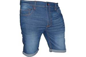 westAce Mens Stretch Denim Chino Shorts Casual Flat Front Slim Fit Super Spandex Jeans Half Pant