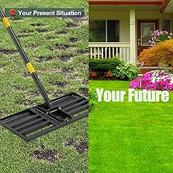Heavy-Duty Lawn Leveling Rake 27x10 with