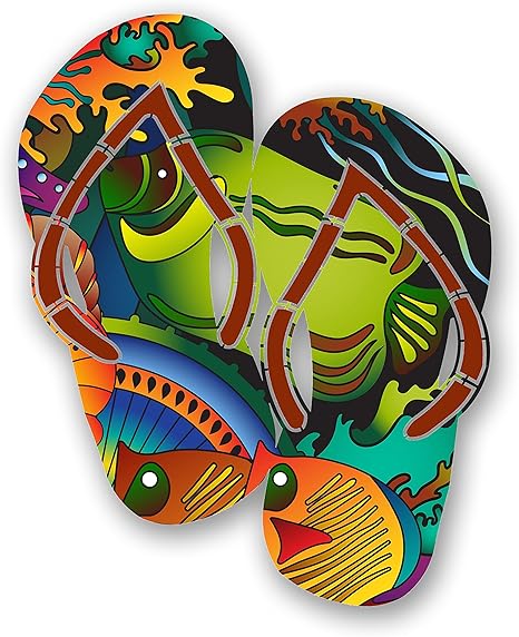 metal flip flop wall decor
