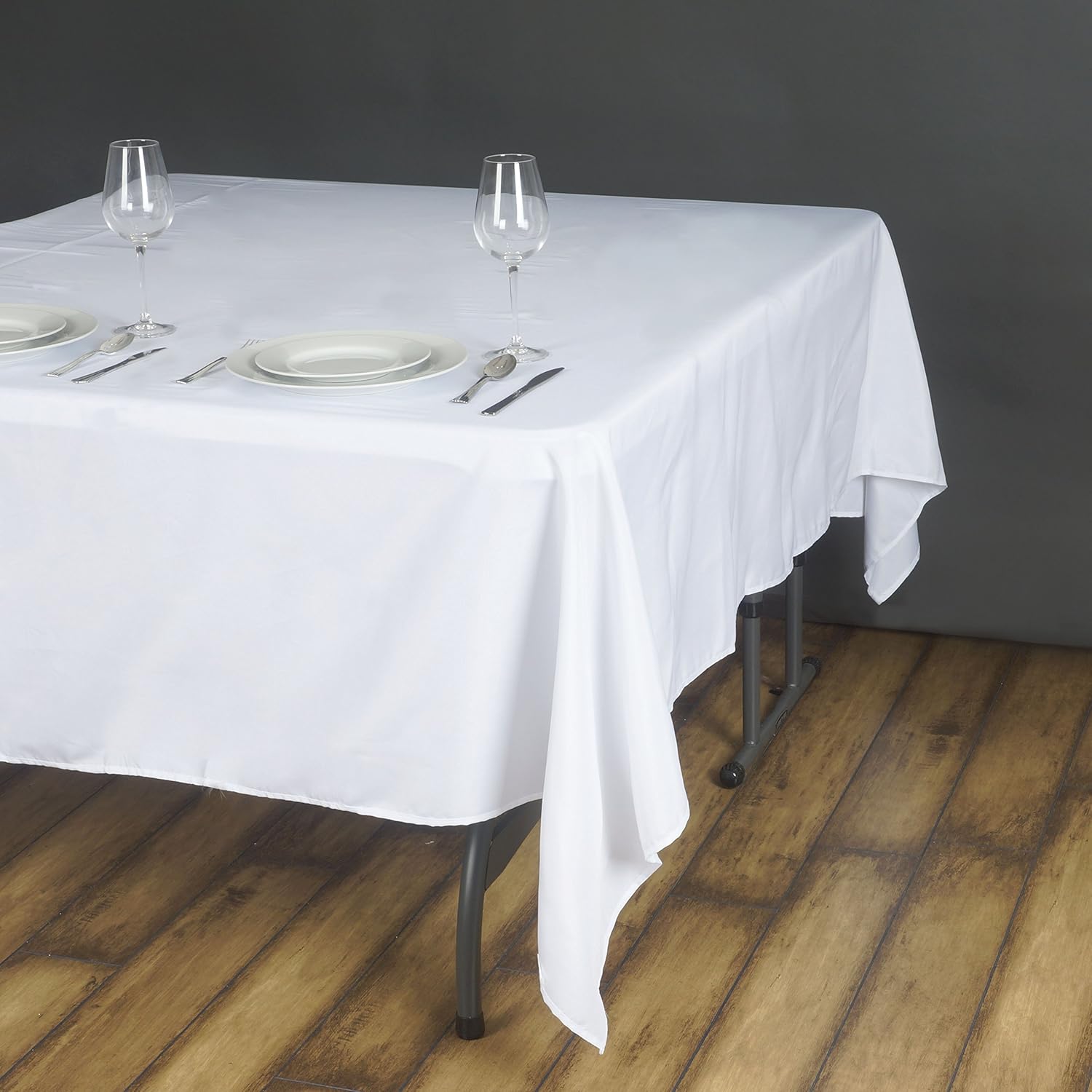 Tableclothsfactory White 70" Square Tablecloth Home & Kitchen