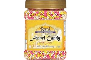 RANI BRAND AUTHENTIC INDIAN PRODUCTS Rani Sugar Coated Fennel Candy 2lbs (32oz) 908g Bulk, PET Jar ~ Indian After Meal Digestive Treat | Vegan | Gluten Friendly | NON-GMO | Indian Origin