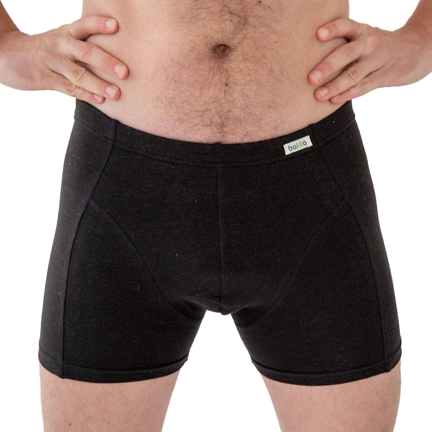 Cotton Boxer Briefs Men Underwear, Black, Handmade Amazon