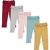 Cudlie 5-Pack Baby/Toddler Girls Joggers - Lounge Pants, Active Sweatpants Sweats - Fashion Joggers for Girls