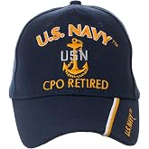 Artisan Owl US Navy Retired Chief Petty Officer Baseball Cap, Navy Blue | Officially Licensed
