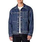 Amazon Essentials Men's Rigid Denim Relaxed-Fit Utility Jacket