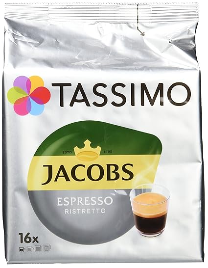Tassimo Jacobs Espresso Ristretto, Kaffee T Discs, 16 Getränke, 128g