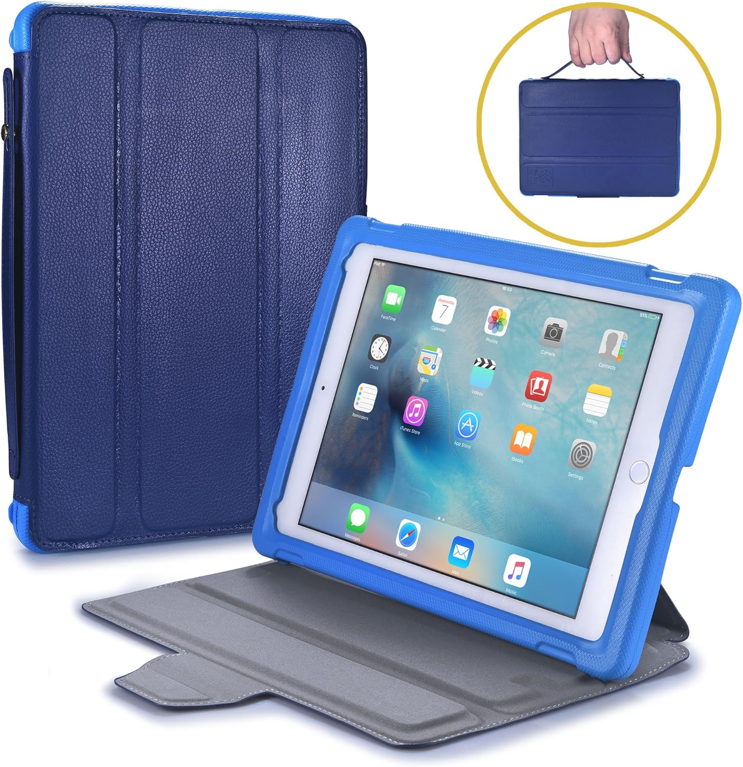 Bam Bino Box [Heavy Duty Cover] Kids Case for iPad 6, iPad 5, iPad Air