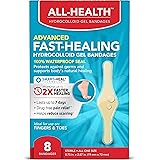 All Health Advanced Fast Healing Hydrocolloid Gel Bandages, Fingers & Toes, 8 ct | 2X Faster Healing for First Aid Blisters o