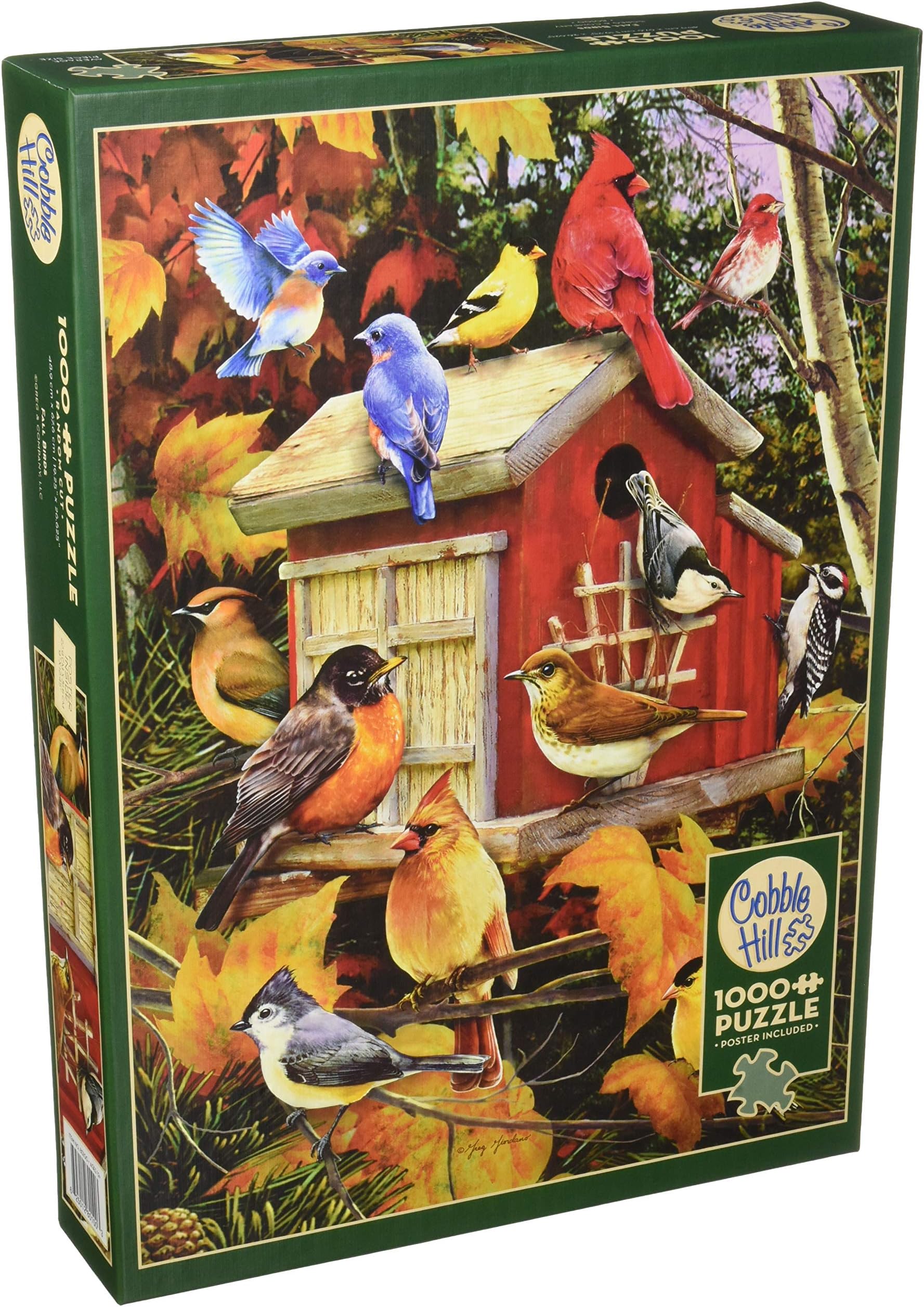 Cobblehill 80100 1000 pc Fall Birds Puzzle, Various