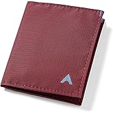 Allett Hybrid Card Wallet, Mulberry | Nylon, RFID Blocking, Vertical Layout | Minimalist, Bifold, Card Holder, Water Resistant, Thin, Front Pocket | Holds 3-10+ Cards, Cash