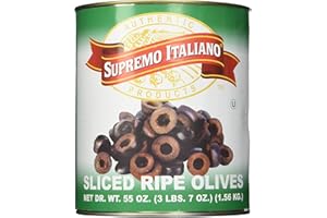 Supremo Italiano Slice Black Olives, 55 Ounce